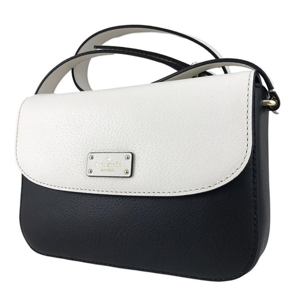 Kate Spade black&cement leather crossbody bag